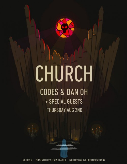 CHURCH thursday august 2 CODES (Slow Roast Records) DAN OH (Dim Mak) special guest gallery bar 120 orchard street